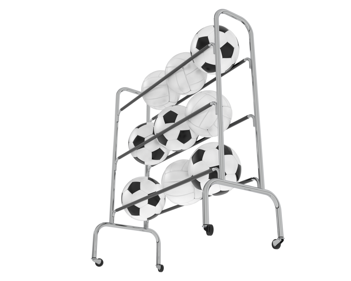 Balls trolley isolated on background. 3d rendering - illustration png