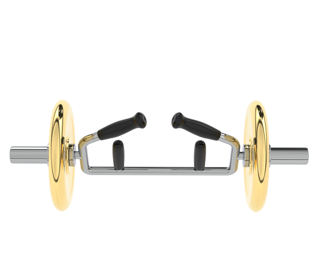 Dumbbell isolated on background. 3d rendering - illustration png