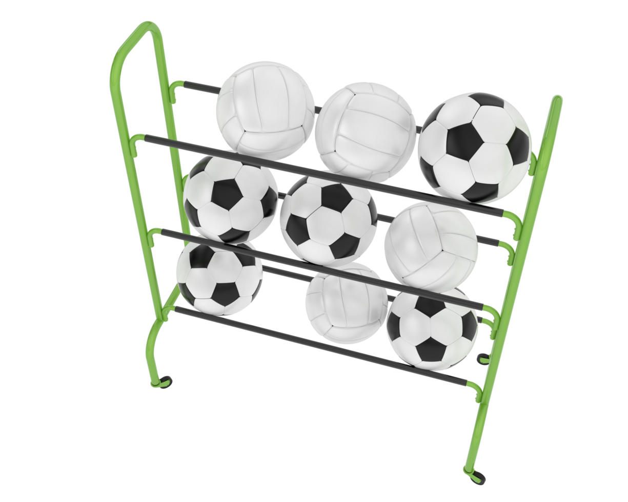 Balls trolley isolated on background. 3d rendering - illustration png