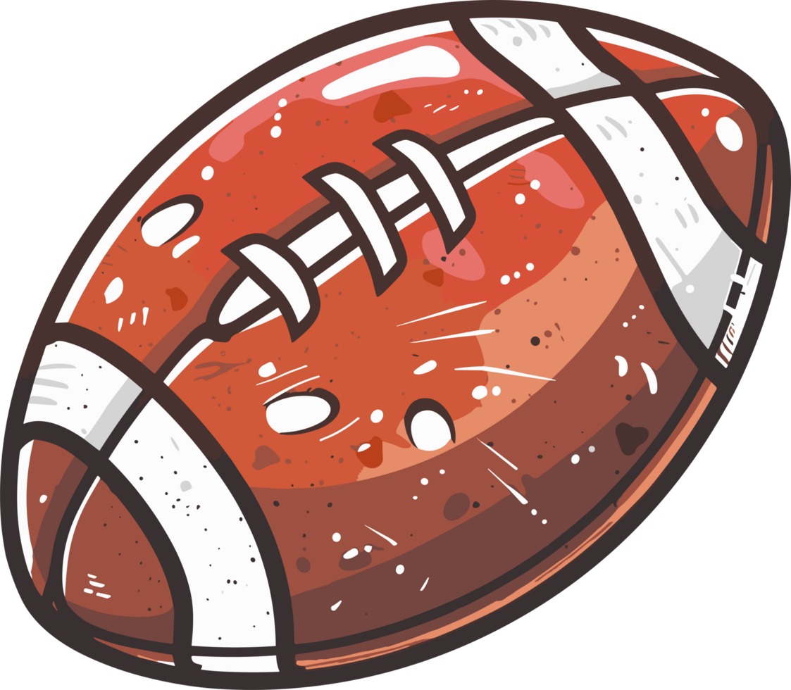 American football ball clipart design illustration png