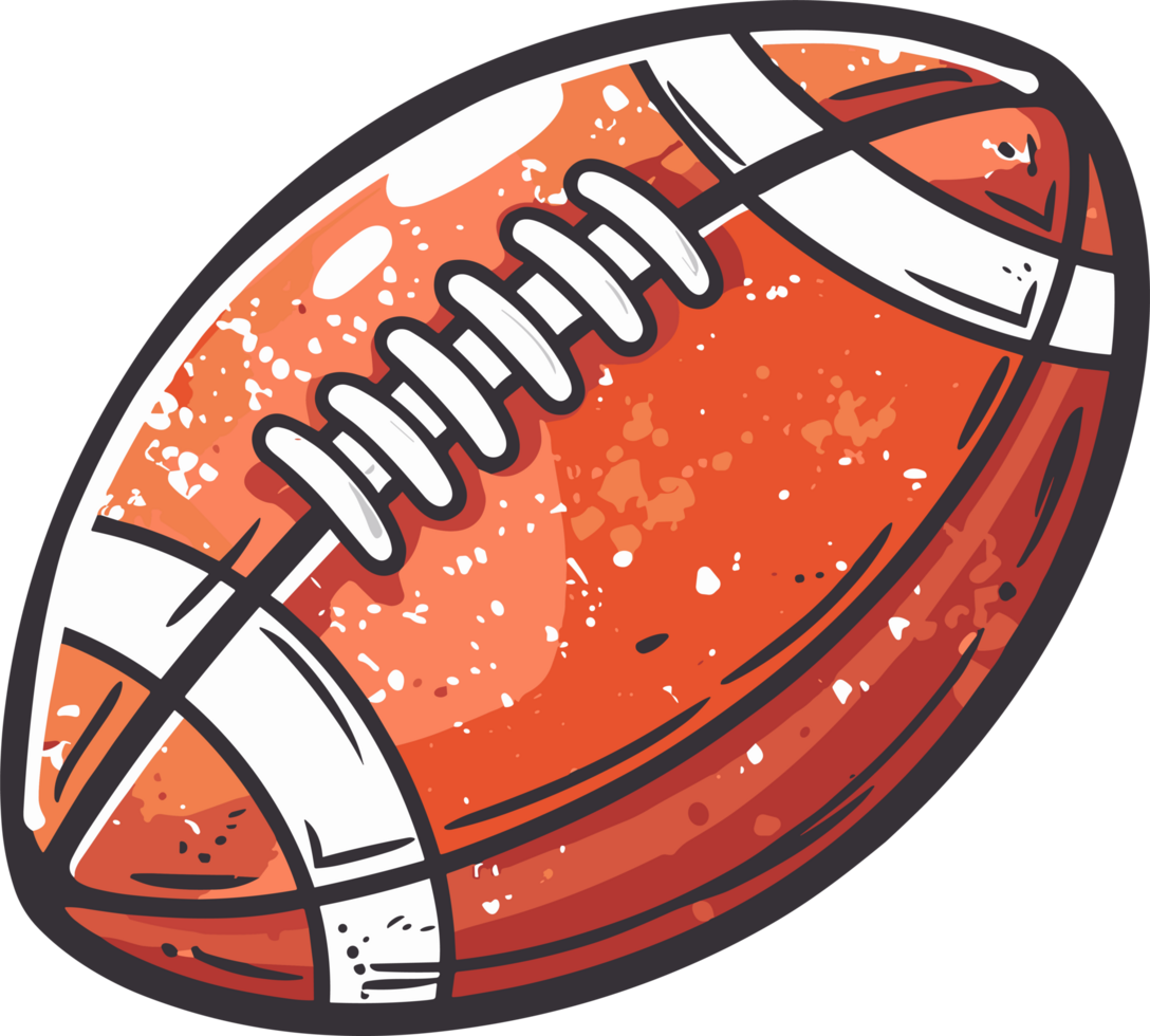 American football ball clipart design illustration png