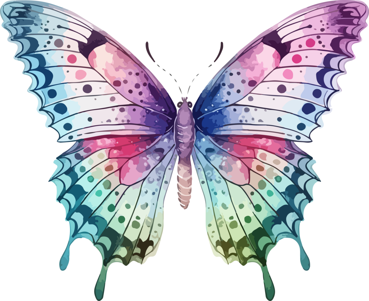 Watercolor butterfly clipart design illustration png