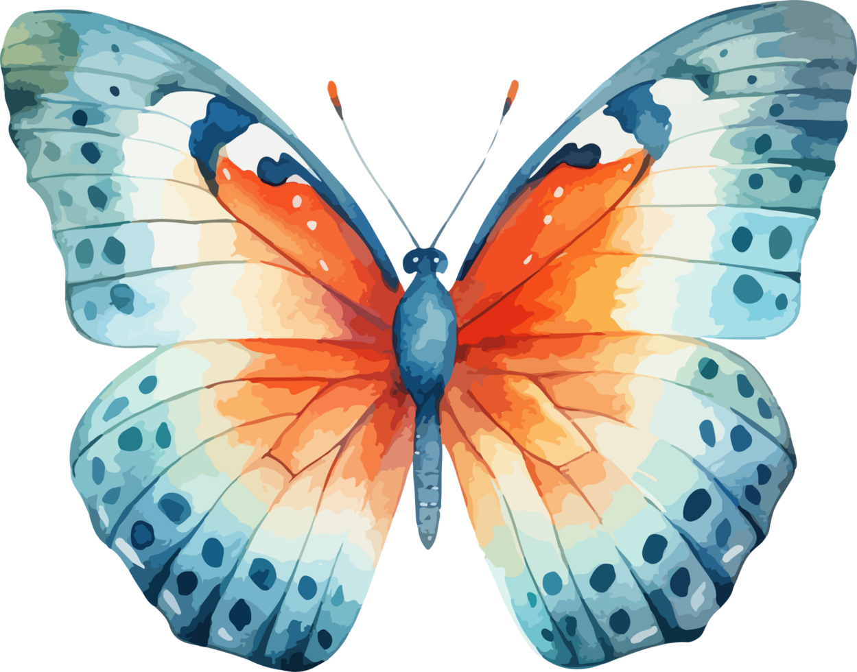Watercolor butterfly clipart design illustration png