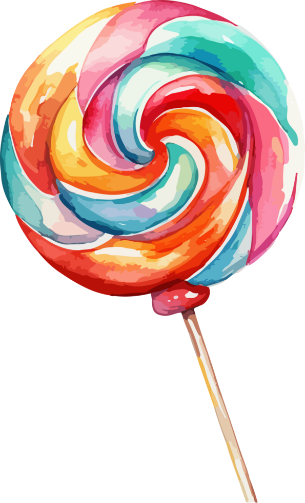 Watercolor candy clipart design illustration png