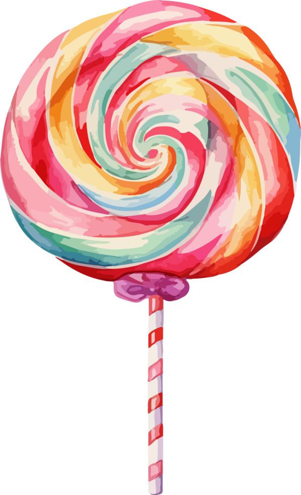 Watercolor candy clipart design illustration png