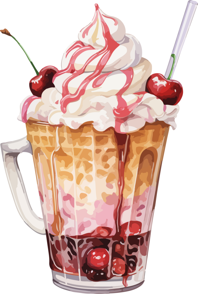 Cup of ice cream clipart design illustration png