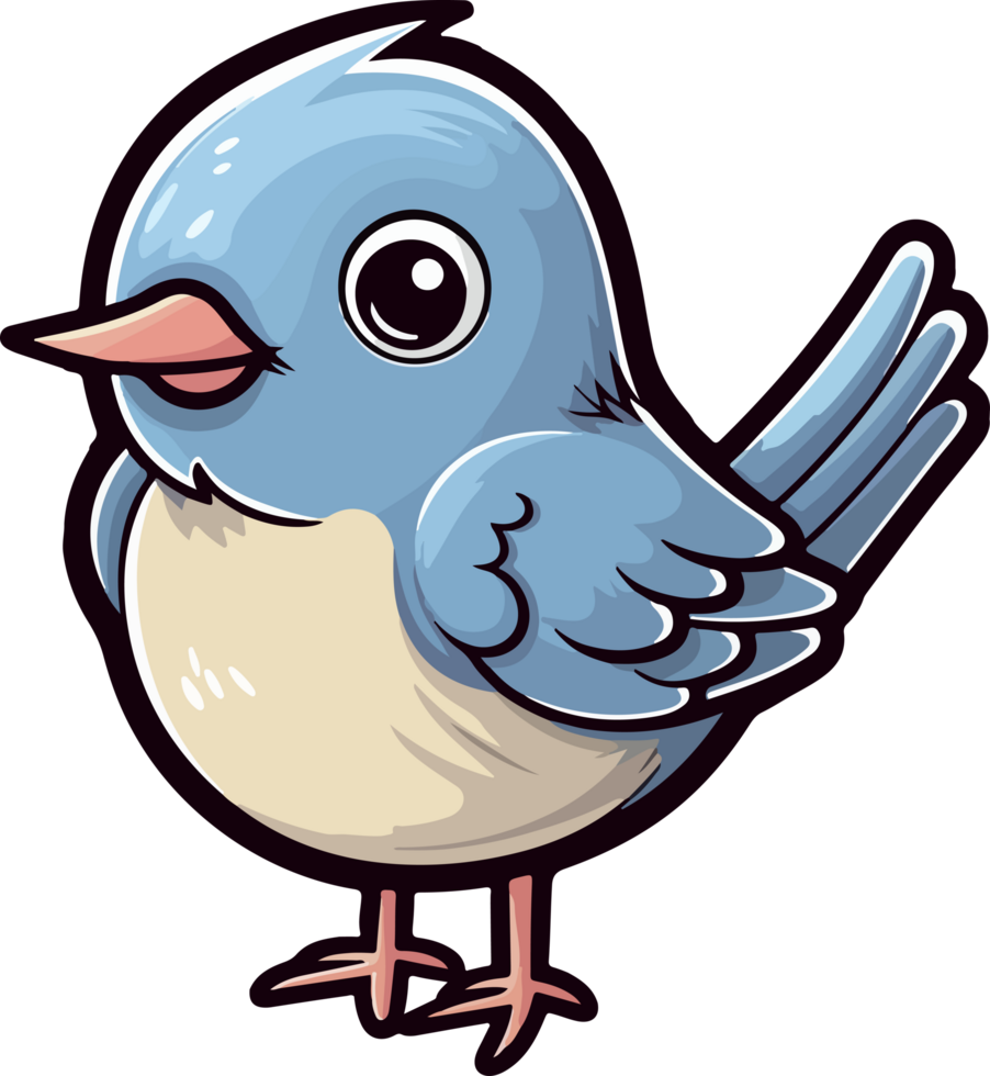 Cute little bird clipart design illustration png