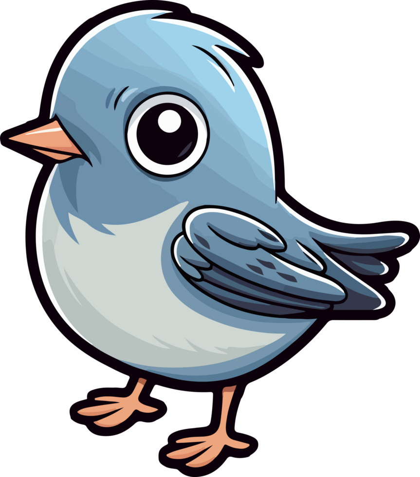 Cute little bird clipart design illustration png