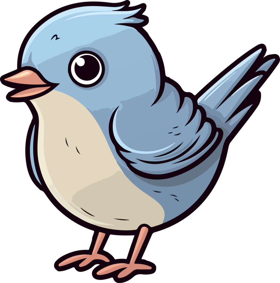 Cute little bird clipart design illustration png