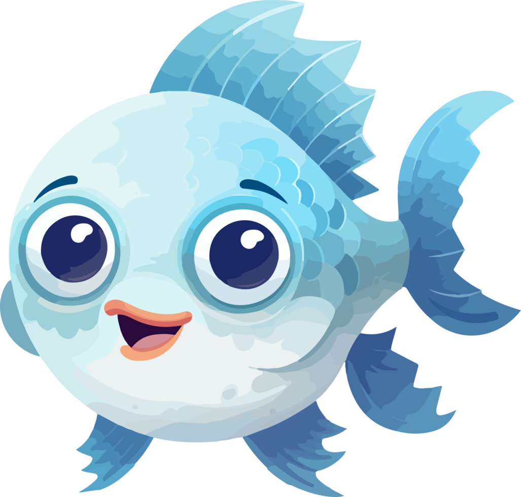 Cute little fish clipart design illustration png