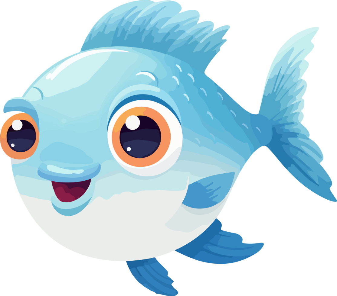 Cute little fish clipart design illustration png