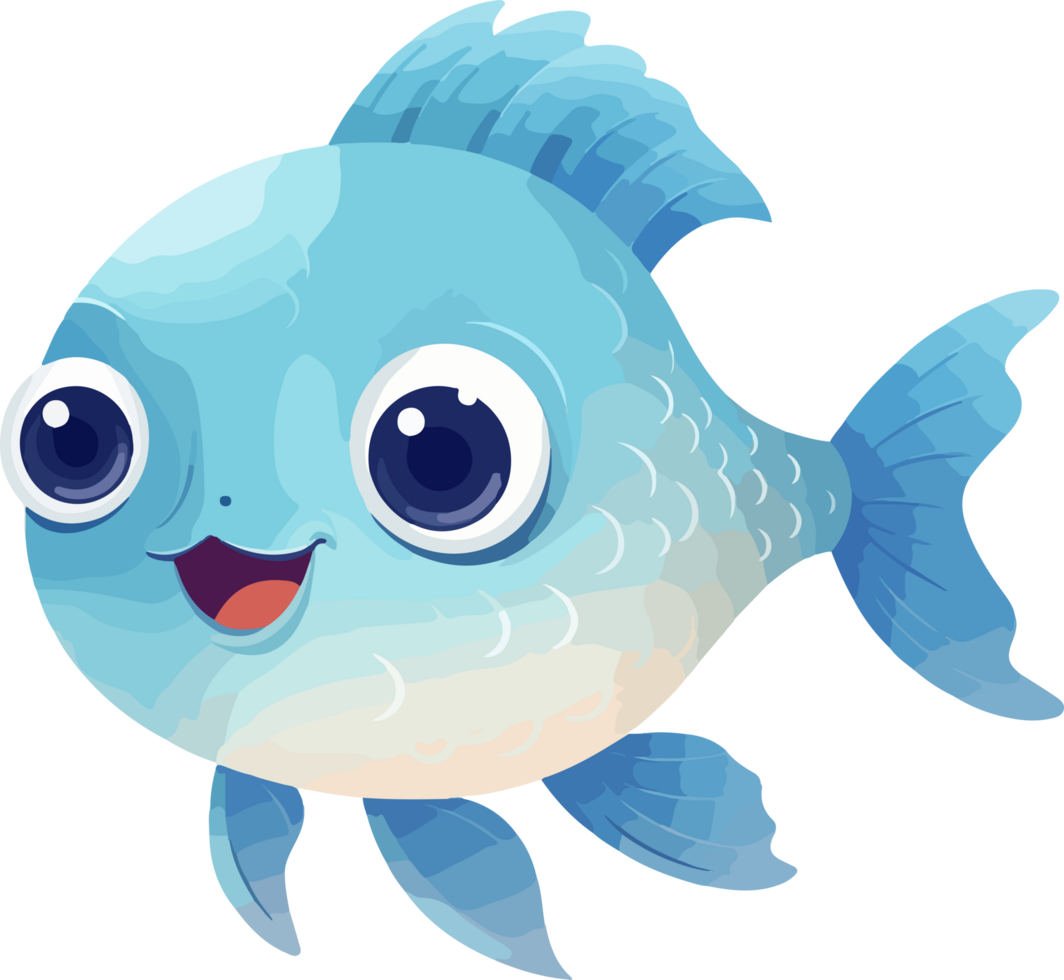 Cute little fish clipart design illustration png