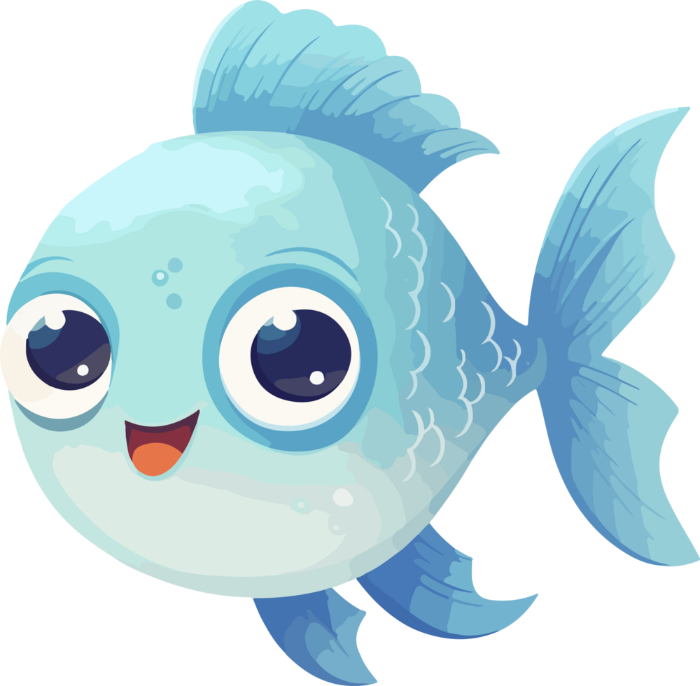 Cute little fish clipart design illustration png