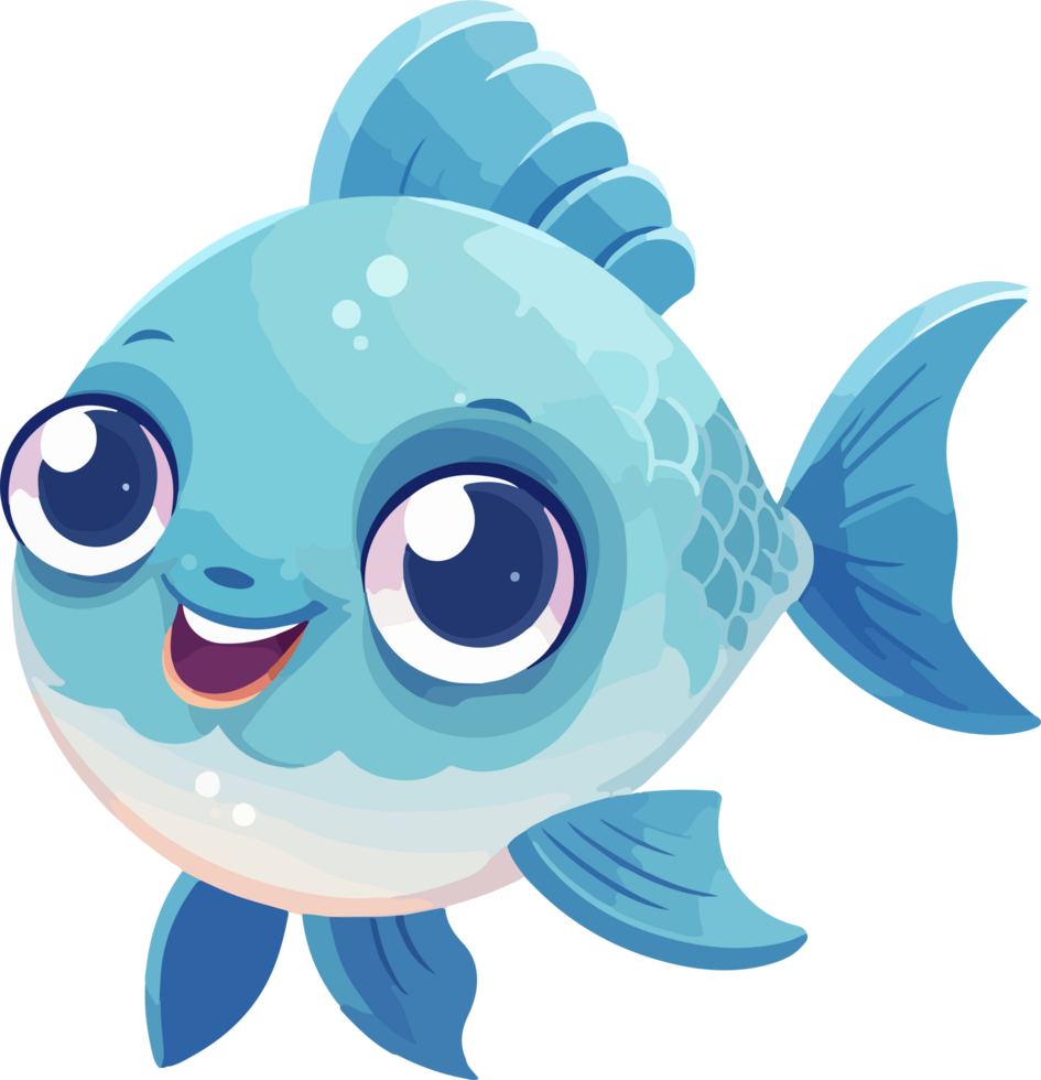 Cute little fish clipart design illustration png