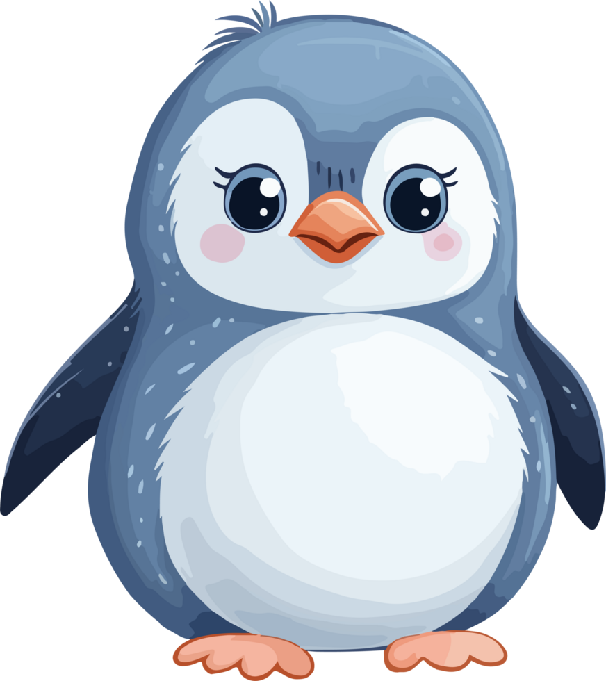 Cute penguin clipart design illustration png