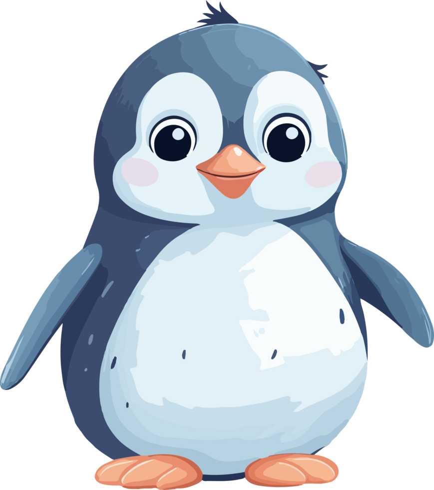 Cute penguin clipart design illustration png