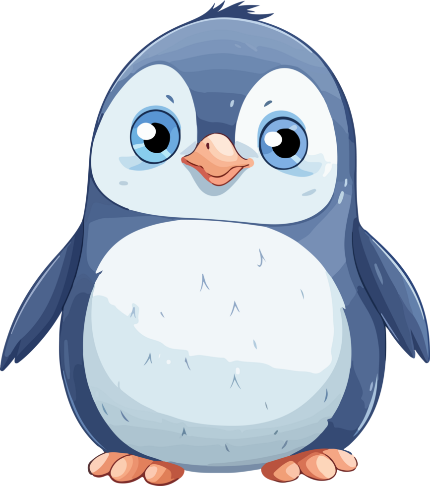Cute penguin clipart design illustration png