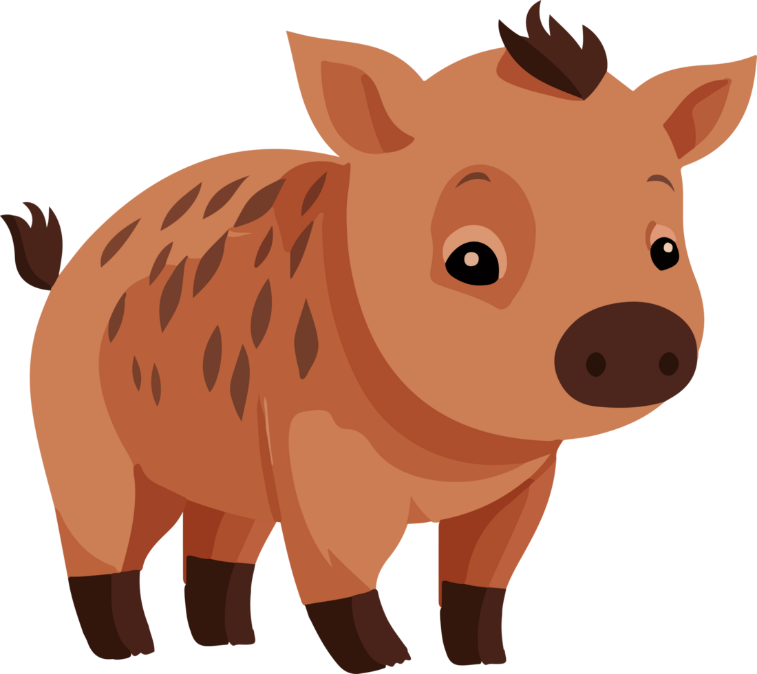 Cute pig clipart design illustration png