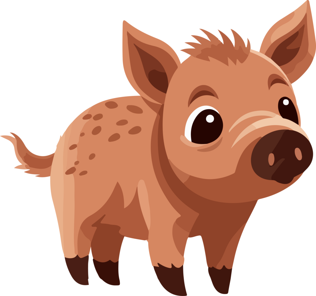 Cute pig clipart design illustration png
