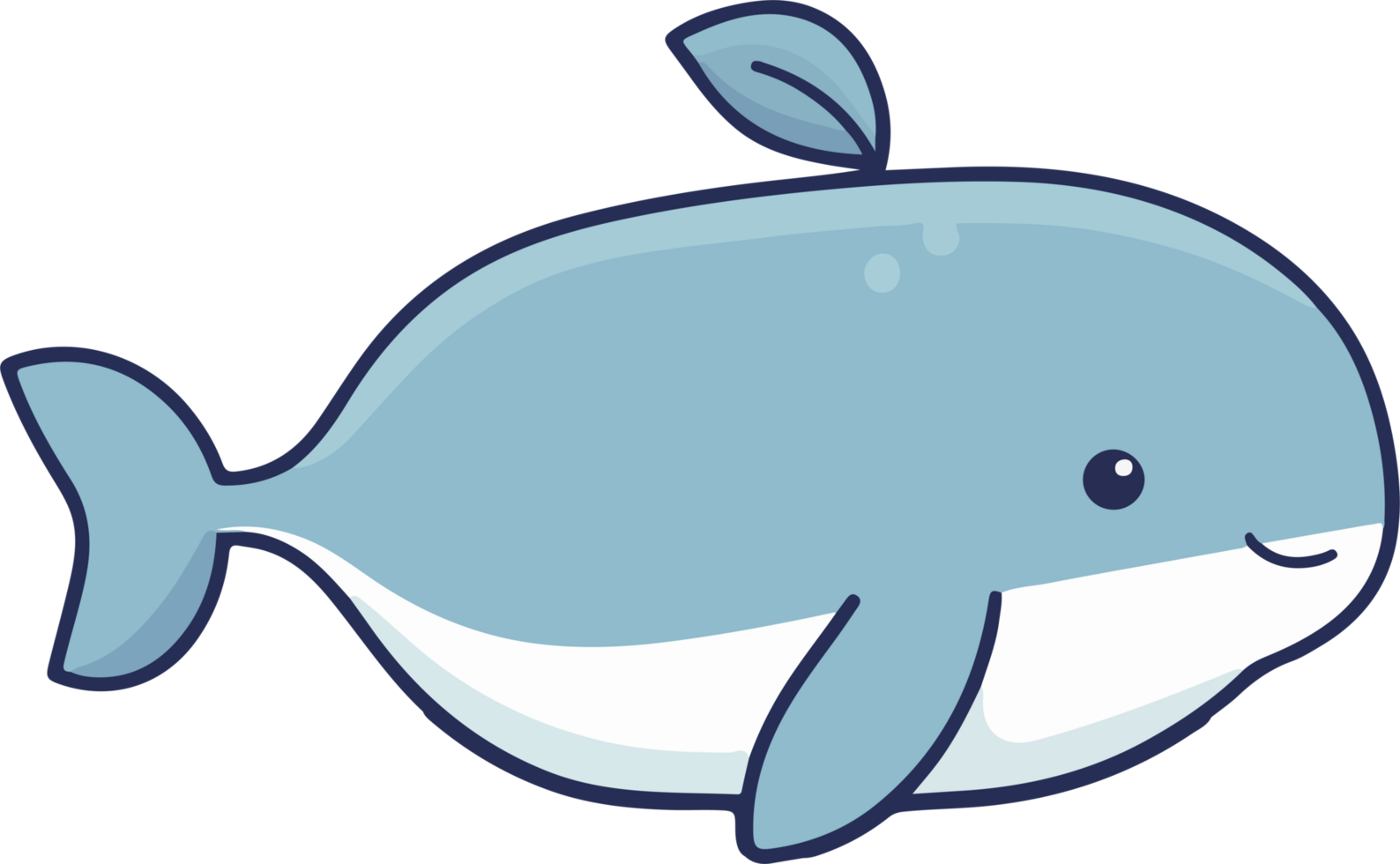 Cute whale clipart design illustration png