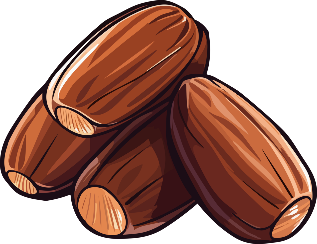 Dried dates clipart design i llustration png