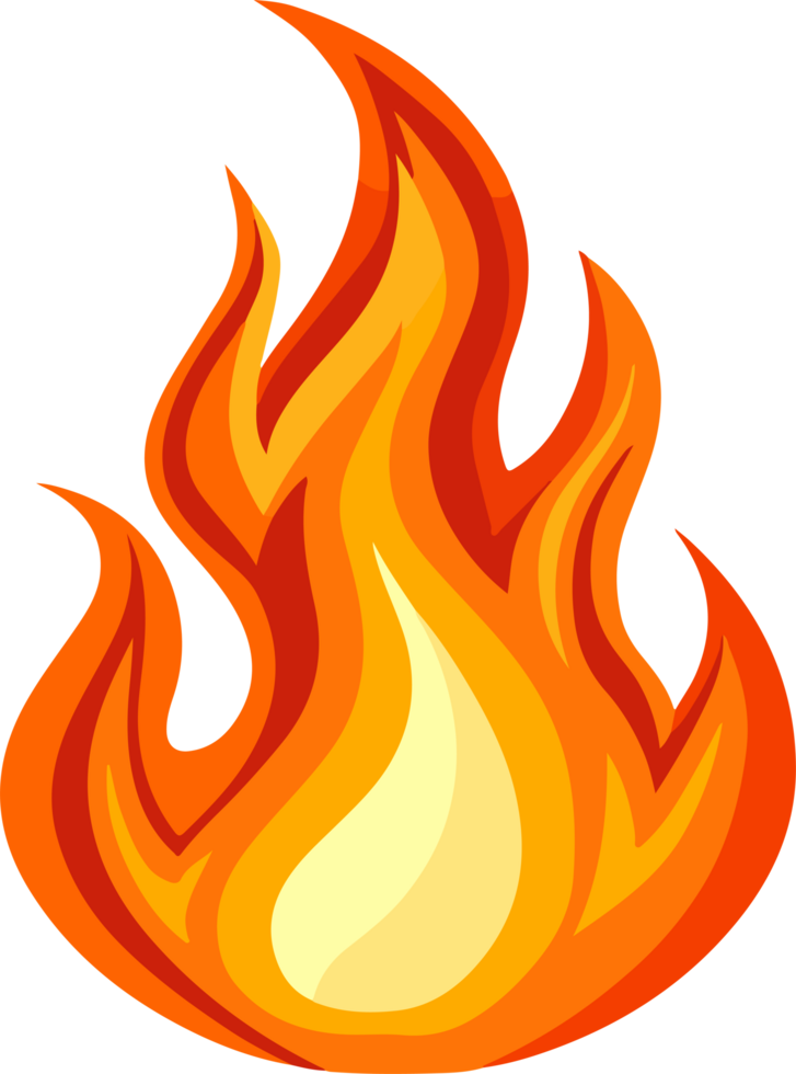 Fire flame clipart design illustration png
