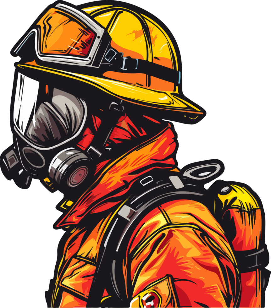 Firefighter clipart design illustration png