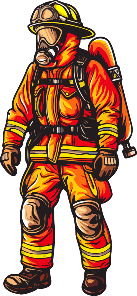 Firefighter clipart design illustration png