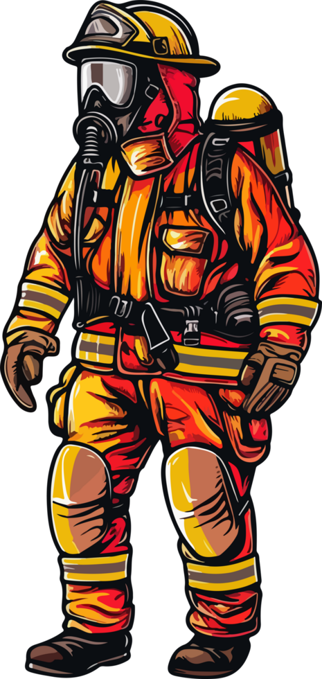 Firefighter clipart design illustration png