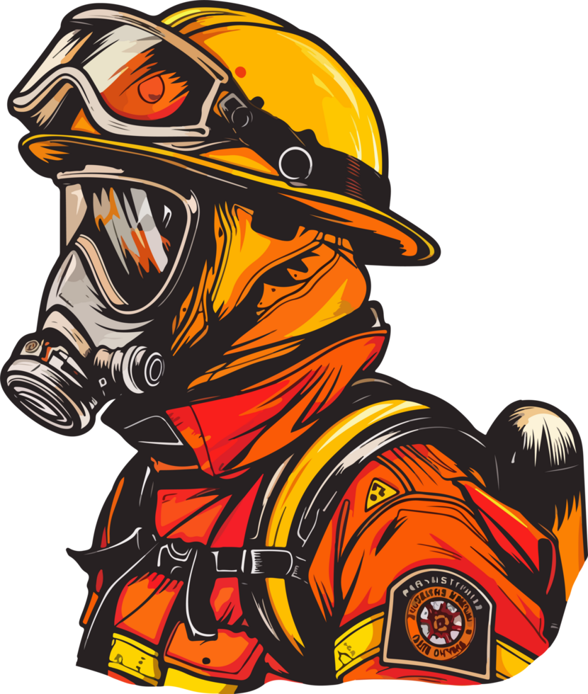 Firefighter clipart design illustration png