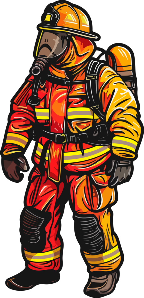 Firefighter clipart design illustration png