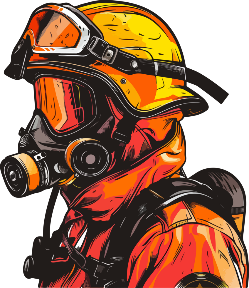 Firefighter clipart design illustration png