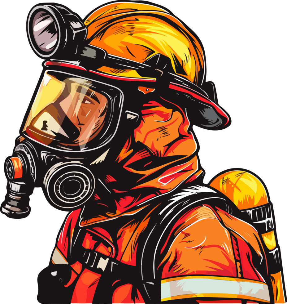 Firefighter clipart design illustration png