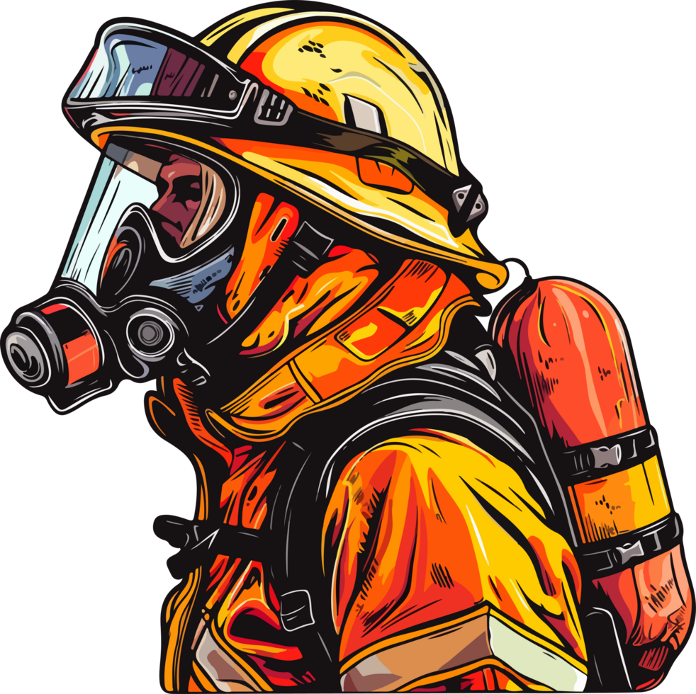 Firefighter clipart design illustration png