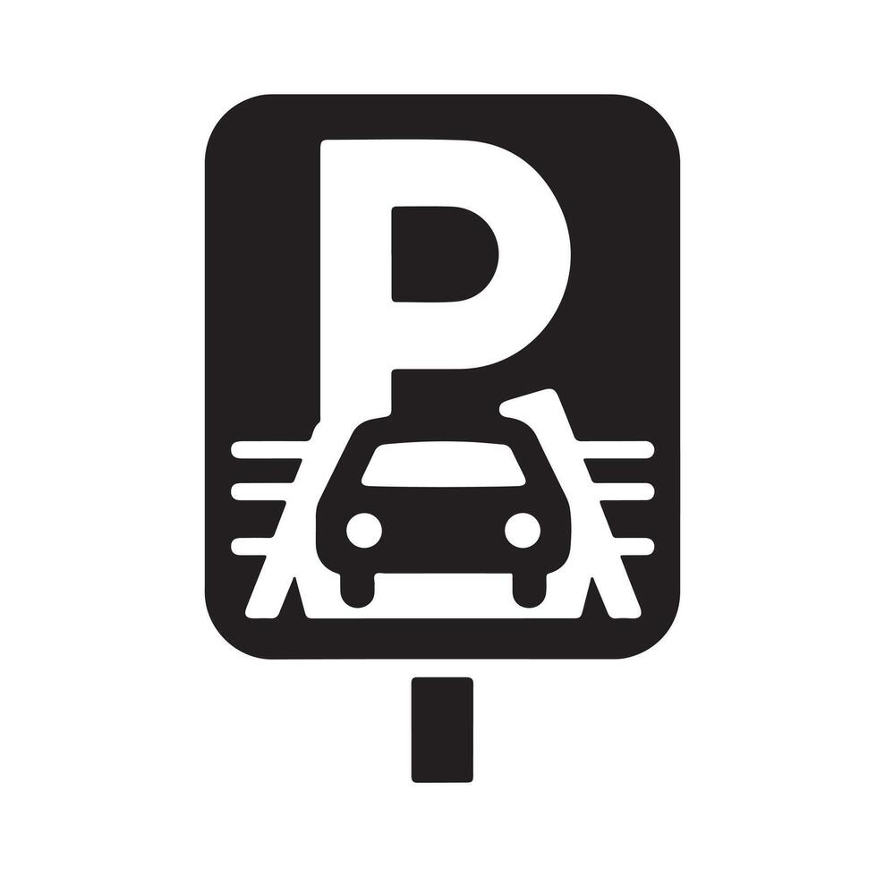 Parking icon. Car Parking Icon. Parking and traffic signs isolated on white background. Map parking pointer. illustration. vector