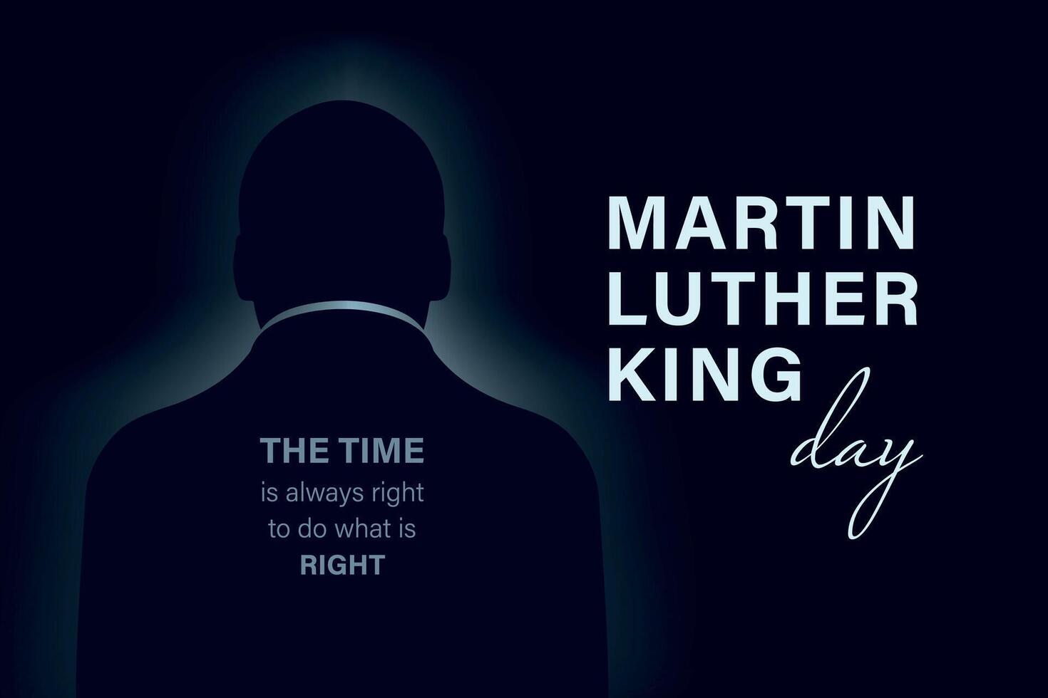 Martin Luther King Jr. Day greeting card design vector