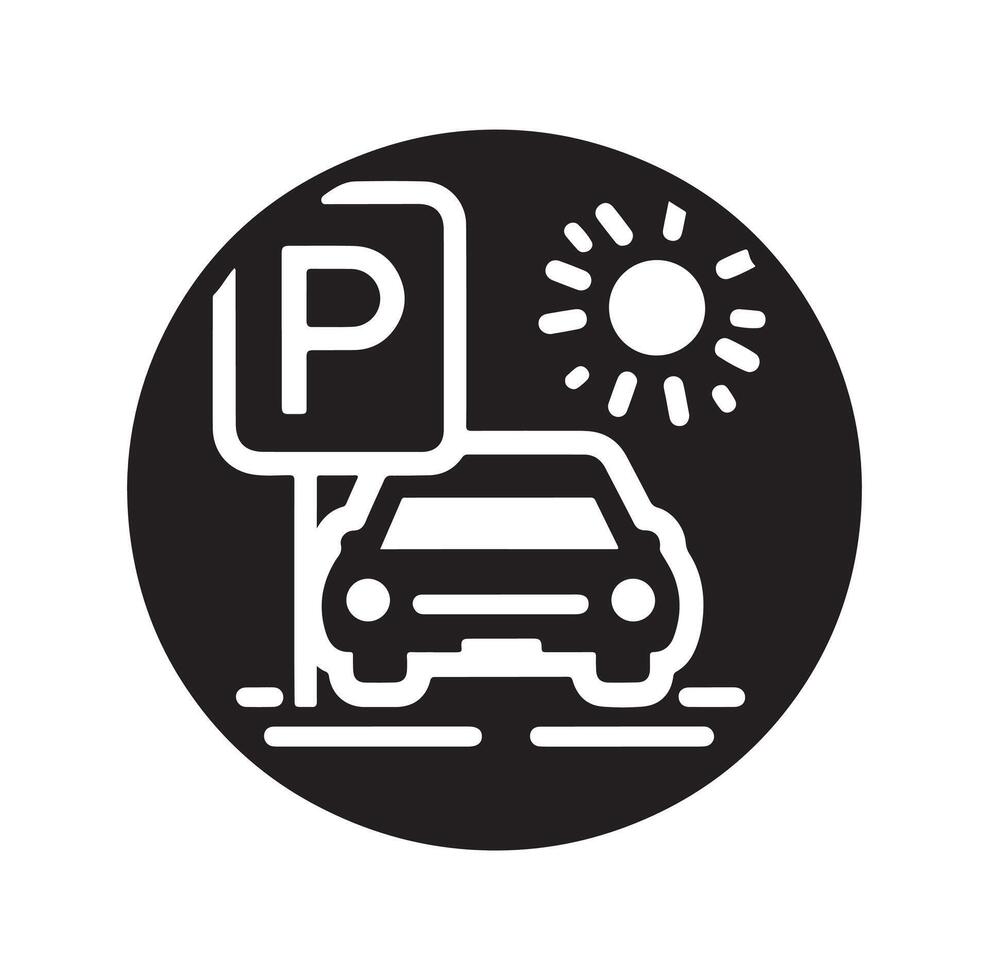 Parking icon. Car Parking Icon. Parking and traffic signs isolated on white background. Map parking pointer. illustration. vector