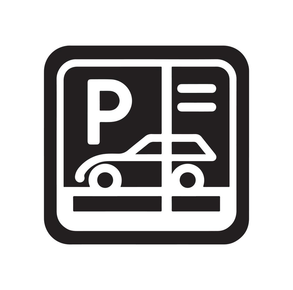 Parking icon. Car Parking Icon. Parking and traffic signs isolated on white background. Map parking pointer. illustration. vector