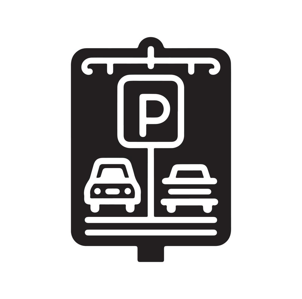Parking icon. Car Parking Icon. Parking and traffic signs isolated on white background. Map parking pointer. illustration. vector