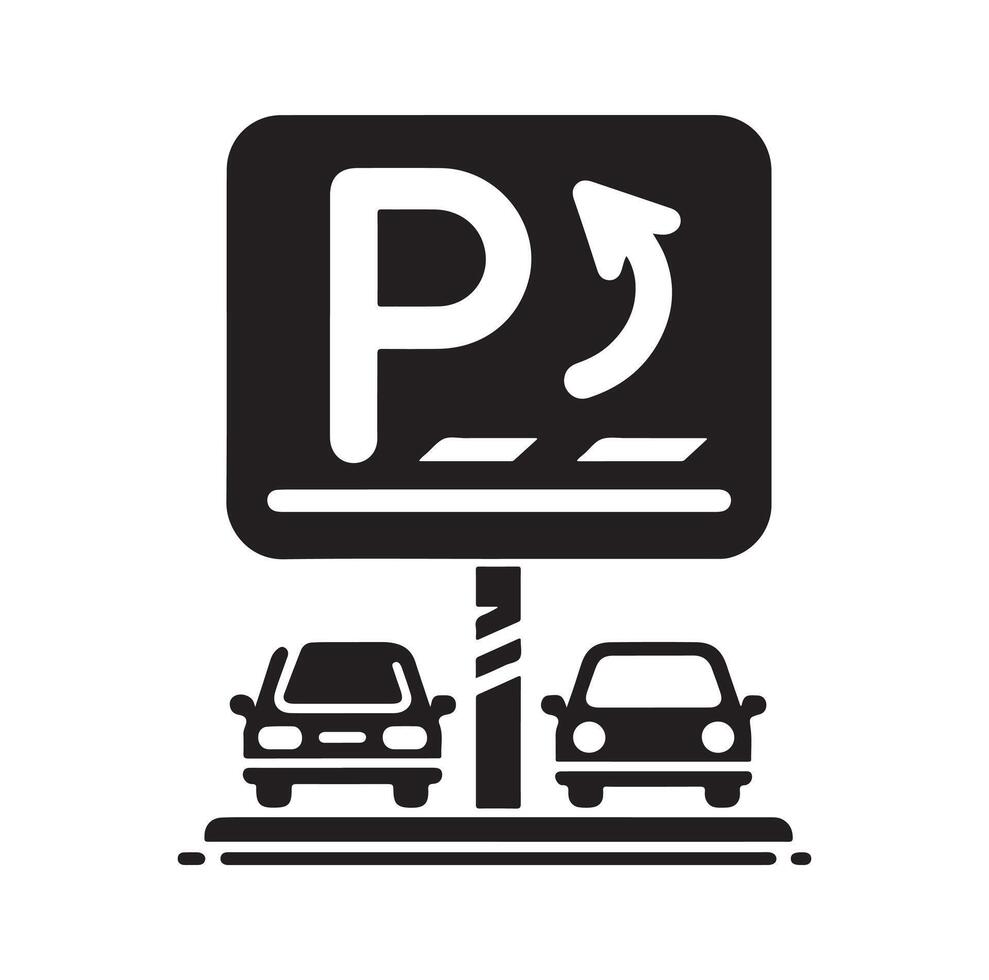 Parking icon. Car Parking Icon. Parking and traffic signs isolated on white background. Map parking pointer. illustration. vector