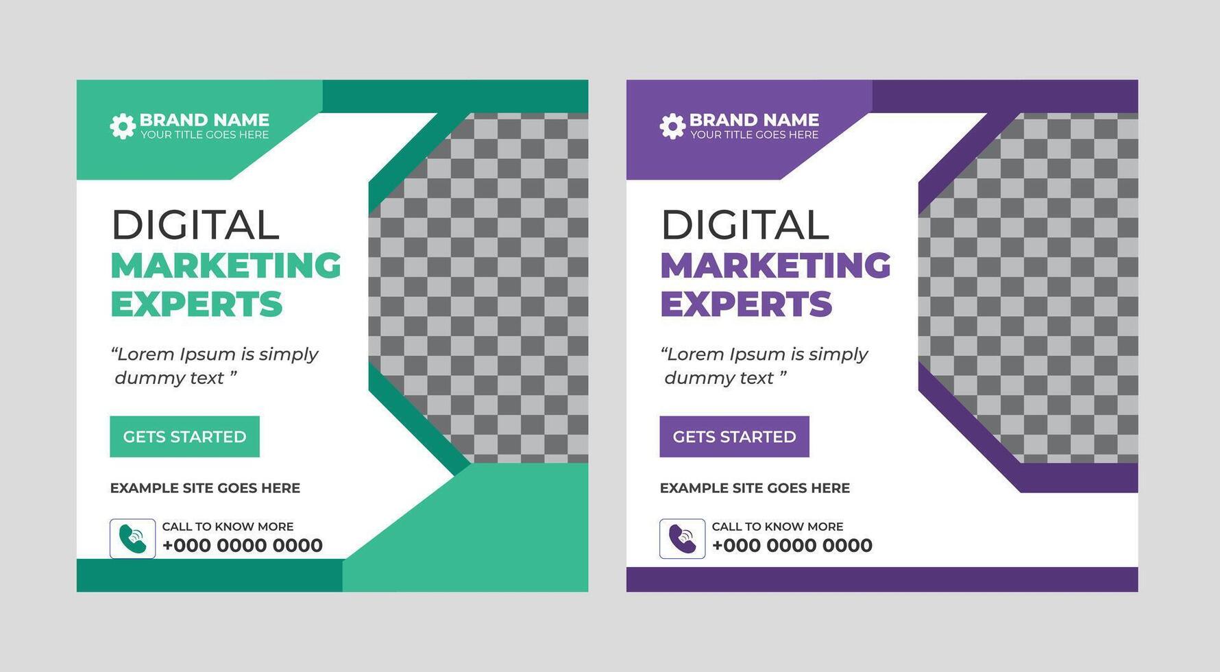 Digital marketing Social media poster template design ,square online marketing business banner design template vector