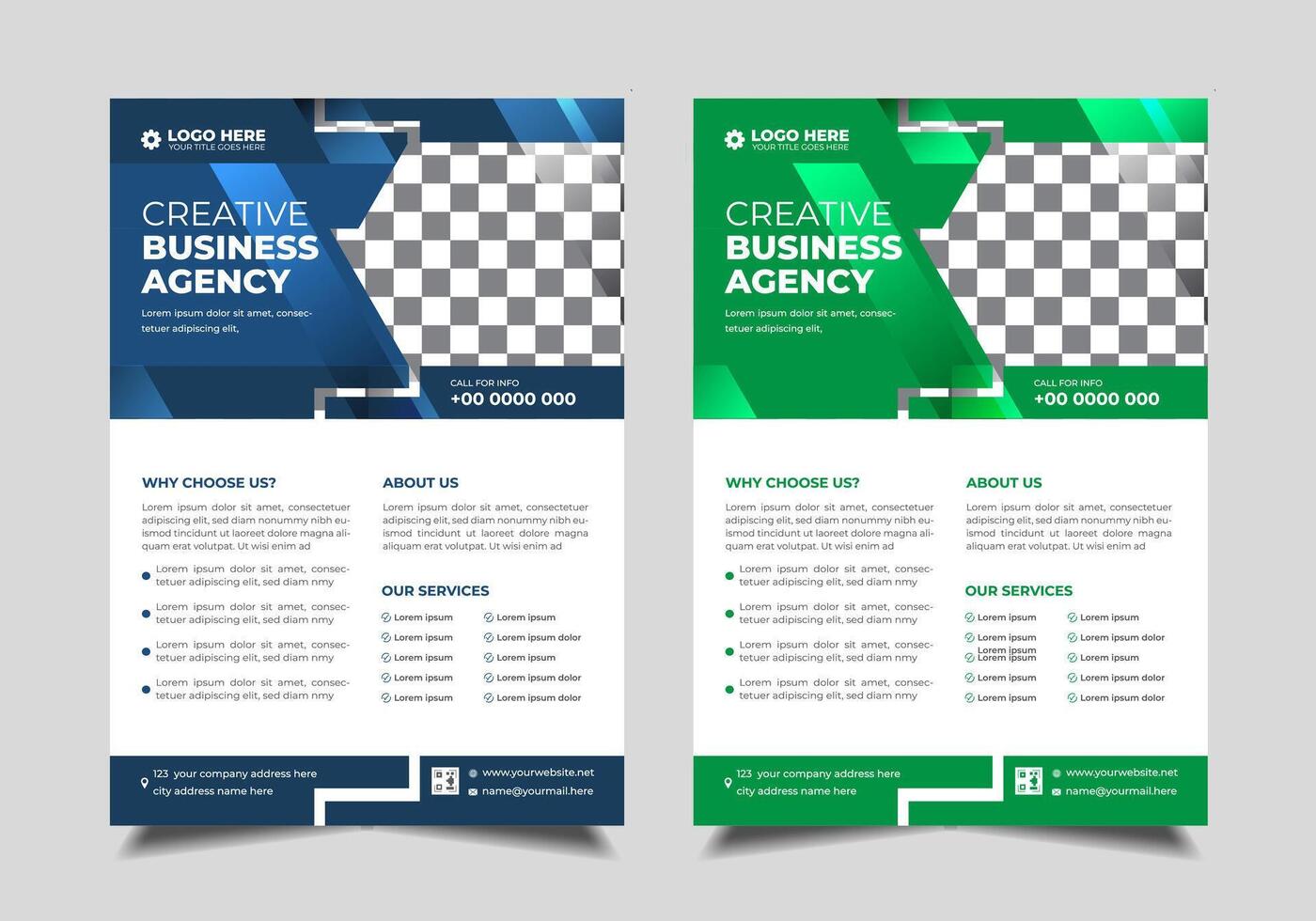 modern abstract business corporate flyer design set. Creative trendy digital marketing Magazine brochure annual report template design with bundle. letterhead Leaflet flyer vector
