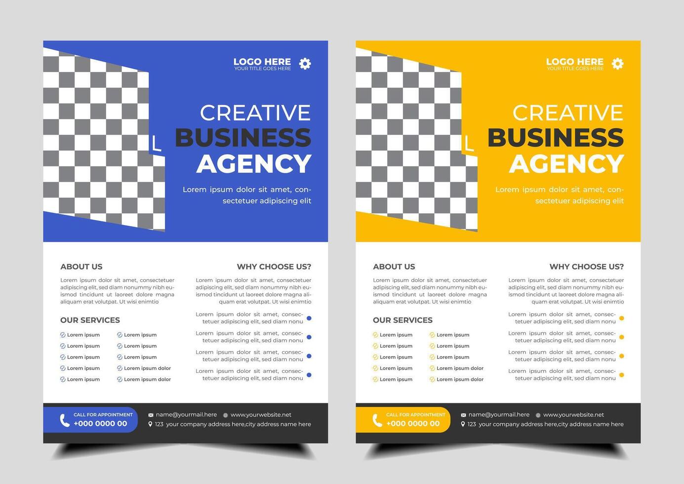 modern abstract business corporate flyer design set. Creative trendy digital marketing Magazine brochure annual report template design with bundle. letterhead Leaflet flyer vector
