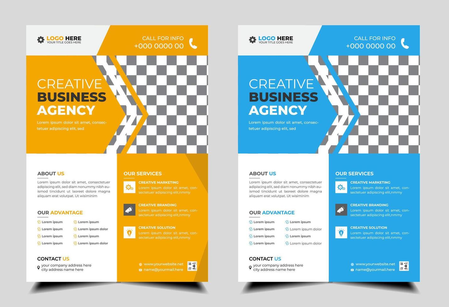modern abstract business corporate flyer design set. Creative trendy digital marketing Magazine brochure annual report template design with bundle. letterhead Leaflet flyer vector