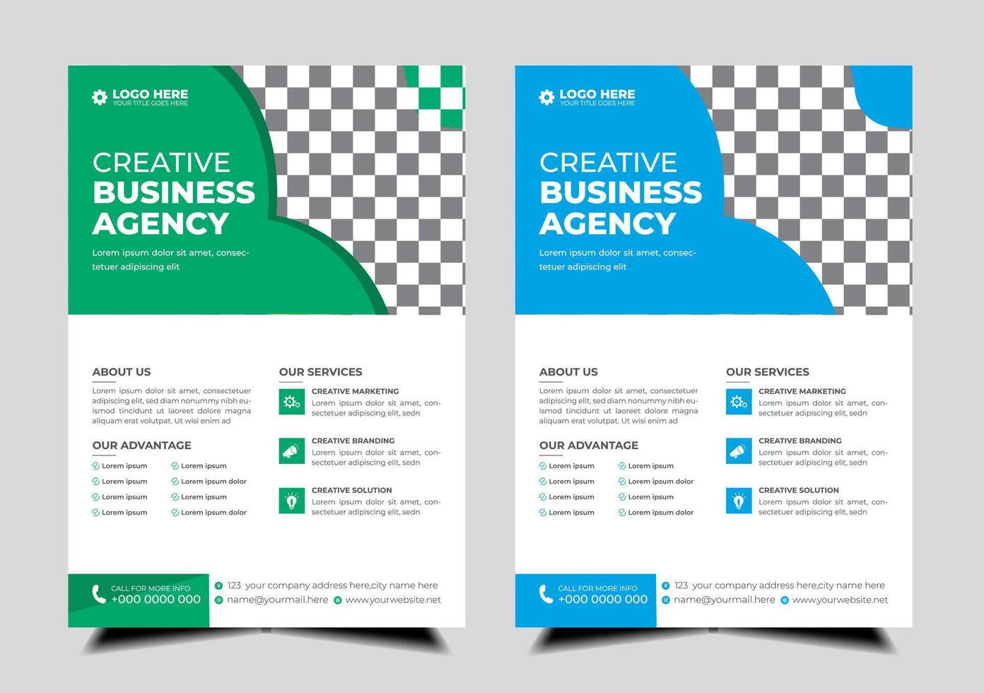 modern abstract business corporate flyer design set. Creative trendy digital marketing Magazine brochure annual report template design with bundle. letterhead Leaflet flyer vector