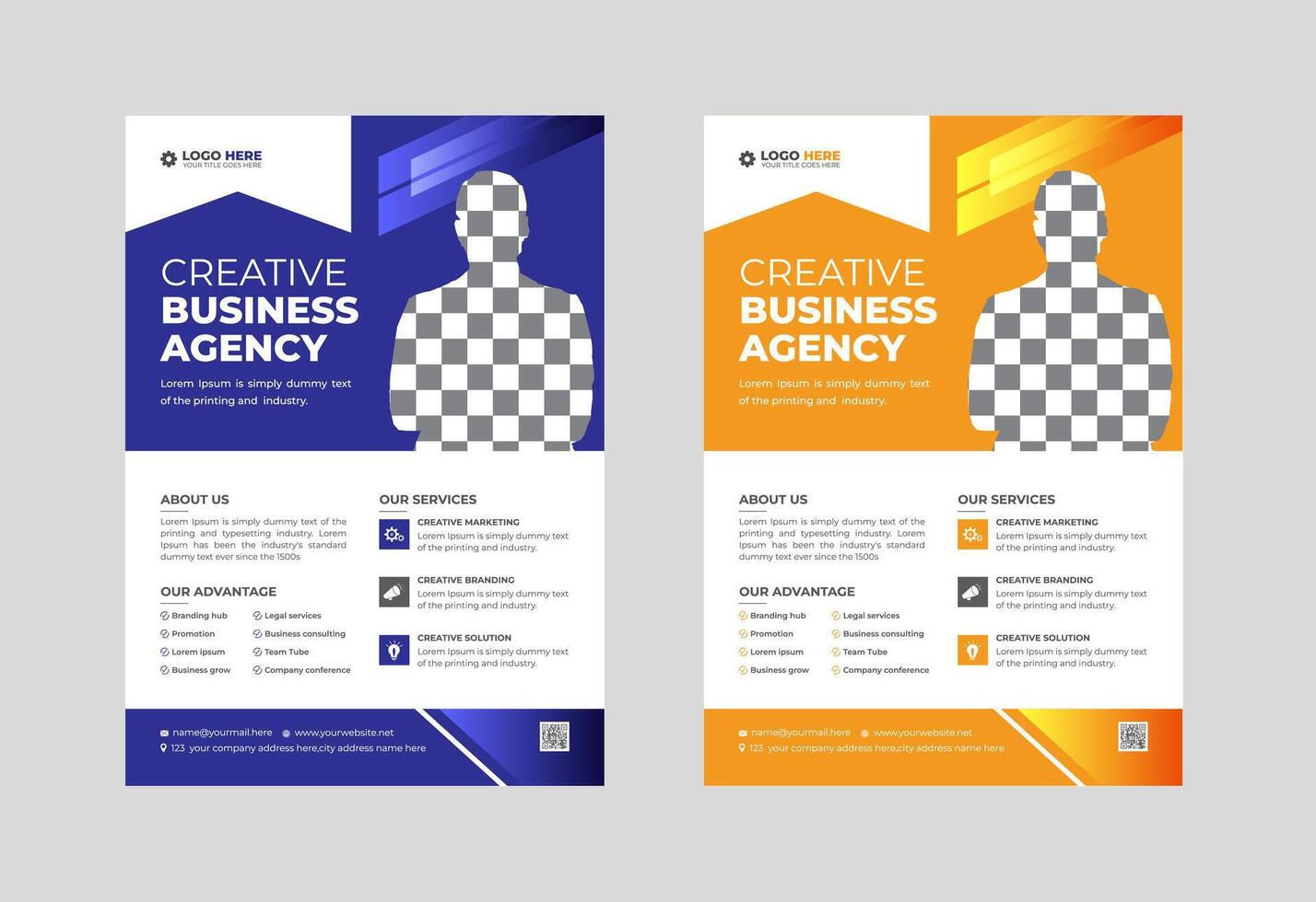 modern abstract business corporate flyer design set. Creative trendy digital marketing Magazine brochure annual report template design with bundle. letterhead Leaflet flyer vector