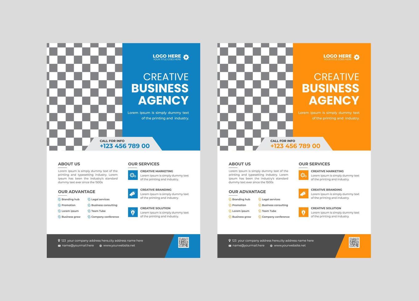 modern abstract business corporate flyer design set. Creative trendy digital marketing Magazine brochure annual report template design with bundle. letterhead Leaflet flyer vector