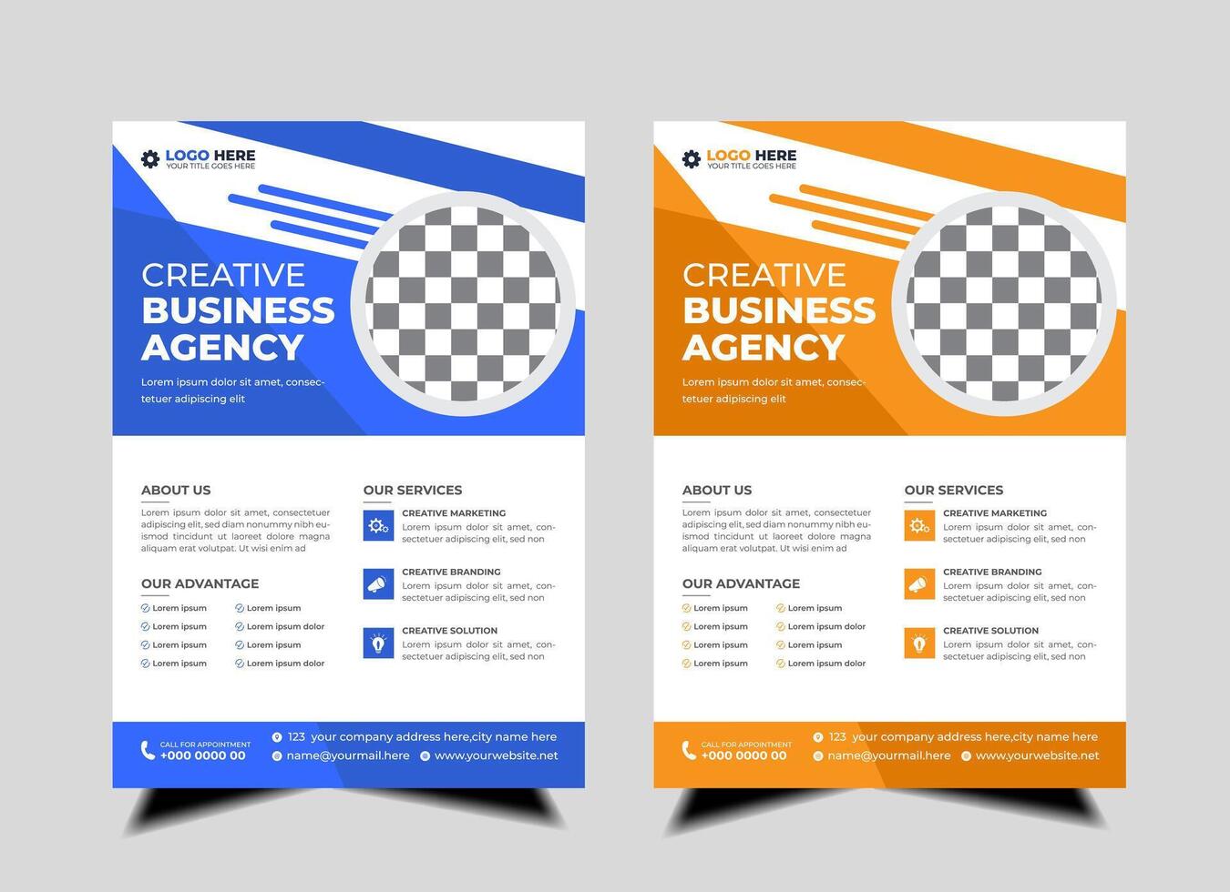 modern abstract business corporate flyer design set. Creative trendy digital marketing Magazine brochure annual report template design with bundle. letterhead Leaflet flyer vector