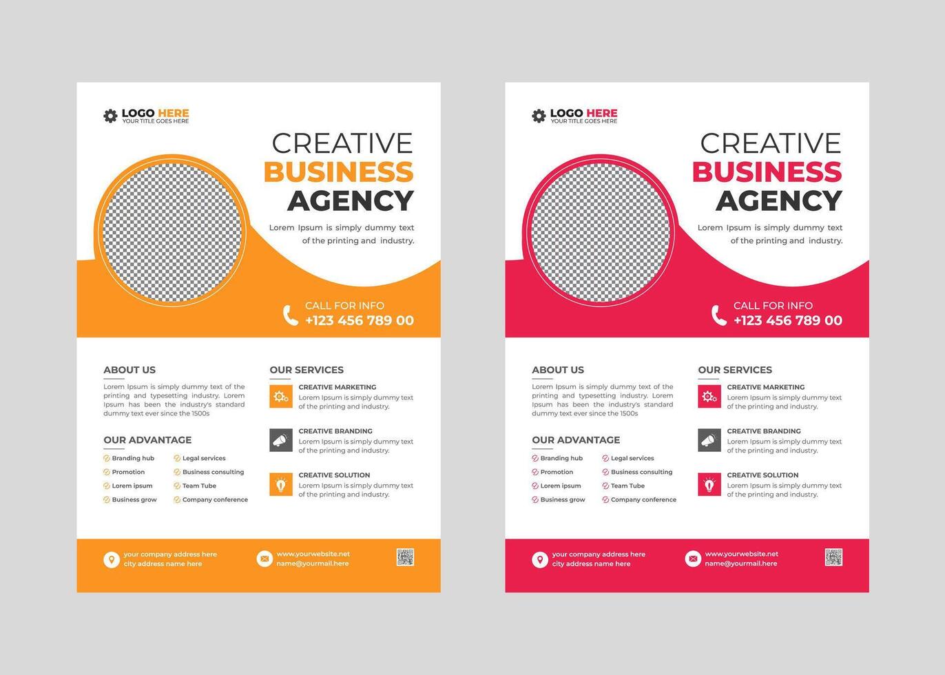 modern abstract business corporate flyer design set. Creative trendy digital marketing Magazine brochure annual report template design with bundle. letterhead Leaflet flyer vector