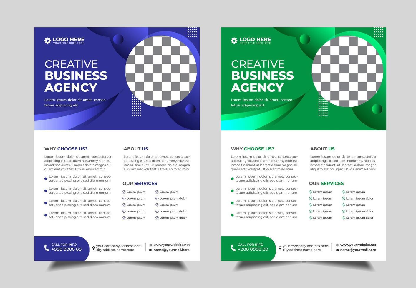 modern abstract business corporate flyer design set. Creative trendy digital marketing Magazine brochure annual report template design with bundle. letterhead Leaflet flyer vector